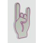 WALLXPERT Dekorativna plastična LED rasveta Rock N Roll Sign Pink - slika 3
