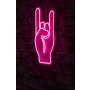 WALLXPERT Dekorativna plastična LED rasveta Rock N Roll Sign Pink - slika 1