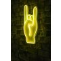 WALLXPERT Dekorativna plastična LED rasveta Rock N Roll Sign Yellow - slika 2