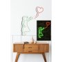 WALLXPERT Dekorativna plastična LED rasveta Balloon Girl Green - slika 2