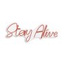 WALLXPERT Dekorativna plastična LED rasveta Stay Alive Red - slika 3