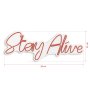 WALLXPERT Dekorativna plastična LED rasveta Stay Alive Red - slika 4