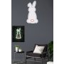 WALLXPERT Dekorativna plastična LED rasveta Rabbit White Red - slika 1