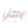 WALLXPERT Dekorativna plastična LED rasveta Love Yourself Pink - slika 4