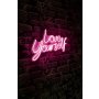 WALLXPERT Dekorativna plastična LED rasveta Love Yourself Pink - slika 1