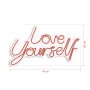 WALLXPERT Dekorativna plastična LED rasveta Love Yourself Red - slika 4