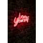 WALLXPERT Dekorativna plastična LED rasveta Love Yourself Red - slika 1