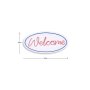 WALLXPERT Dekorativna plastična LED rasveta Welcome Blue Pink - slika 3