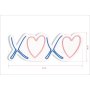 WALLXPERT Dekorativna plastična LED rasveta Tic Tac Toe XoXo Blue - slika 3