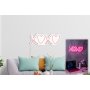 WALLXPERT Dekorativna plastična LED rasveta Tic Tac Toe XoXo Pink - slika 2