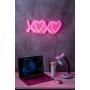 WALLXPERT Dekorativna plastična LED rasveta Tic Tac Toe XoXo Pink - slika 1