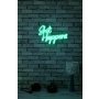 WALLXPERT Dekorativna plastična LED rasveta Shit Happens Blue - slika 1