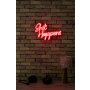 WALLXPERT Dekorativna plastična LED rasveta Shit Happens Red - slika 1