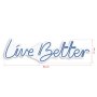 WALLXPERT Dekorativna plastična LED rasveta Live Better Blue - slika 3