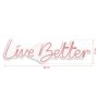 WALLXPERT Dekorativna plastična LED rasveta Live Better Pink - slika 2