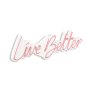 WALLXPERT Dekorativna plastična LED rasveta Live Better Pink - slika 3
