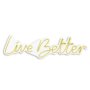 WALLXPERT Dekorativna plastična LED rasveta Live Better Yellow - slika 2