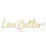 WALLXPERT Dekorativna plastična LED rasveta Live Better Yellow - slika 3