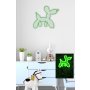 WALLXPERT Dekorativna plastična LED rasveta Balloon Dog Green - slika 2