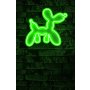WALLXPERT Dekorativna plastična LED rasveta Balloon Dog Green - slika 1