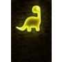 WALLXPERT Dekorativna plastična LED rasveta Dino the Dinosaur Yellow - slika 1