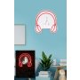 WALLXPERT Dekorativna plastična LED rasveta Music Sound Headphones Red - slika 2