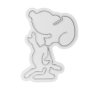 WALLXPERT Dekorativna plastična LED rasveta Cartoon Dog White - slika 2