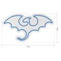 WALLXPERT Dekorativna plastična LED rasveta Dragon Blue - slika 3