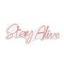 WALLXPERT Dekorativna plastična LED rasveta Stay Alive Pink - slika 2