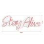 WALLXPERT Dekorativna plastična LED rasveta Stay Alive Pink - slika 3