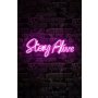 WALLXPERT Dekorativna plastična LED rasveta Stay Alive Pink - slika 1
