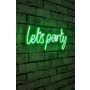WALLXPERT Dekorativna plastična LED rasveta Lets Party Green - slika 1