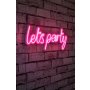 WALLXPERT Dekorativna plastična LED rasveta Lets Party Pink - slika 1