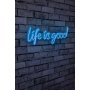 WALLXPERT Dekorativna plastična LED rasveta Life Is Good Blue - slika 1