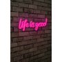 WALLXPERT Dekorativna plastična LED rasveta Life Is Good Pink - slika 1