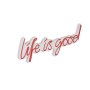 WALLXPERT Dekorativna plastična LED rasveta Life Is Good Red - slika 3