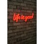 WALLXPERT Dekorativna plastična LED rasveta Life Is Good Red - slika 1