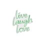 WALLXPERT Dekorativna plastična LED rasveta Live Laugh Love Green - slika 3