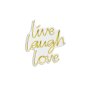 WALLXPERT Dekorativna plastična LED rasveta Live Laugh Love Yellow - slika 3