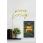 WALLXPERT Dekorativna plastična LED rasveta Never Give Up Yellow - slika 4