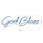 WALLXPERT Dekorativna plastična LED rasveta God Bless Blue - slika 3