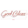 WALLXPERT Dekorativna plastična LED rasveta God Bless Red - slika 3