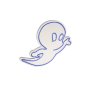WALLXPERT Dekorativna plastična LED rasveta Casper The Friendly Ghost Blue - slika 2