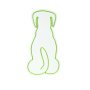 WALLXPERT Dekorativna plastična LED rasveta Doggy Green - slika 3