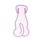 WALLXPERT Dekorativna plastična LED rasveta Doggy Pink - slika 3