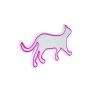 WALLXPERT Dekorativna plastična LED rasveta Kitty the Cat Pink - slika 3