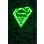 WALLXPERT Dekorativna plastična LED rasveta Superman Green - slika 1