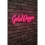 WALLXPERT Dekorativna plastična LED rasveta Gold Digger Pink - slika 1