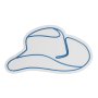 WALLXPERT Dekorativna plastična LED rasveta Cowboy Hat Blue - slika 2