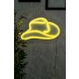 WALLXPERT Dekorativna plastična LED rasveta Cowboy Hat Yellow - slika 1